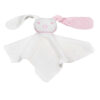 Tutpoppetje - ecru met roze oor - 23 x 23 cm
