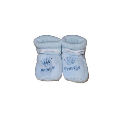 Slofjes - Prinsje - blauw - newborn